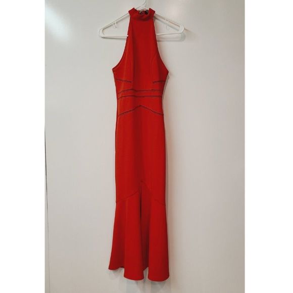 privy Dresses & Skirts - Privy Dress Red Long Halter Mermaid Gown Medium